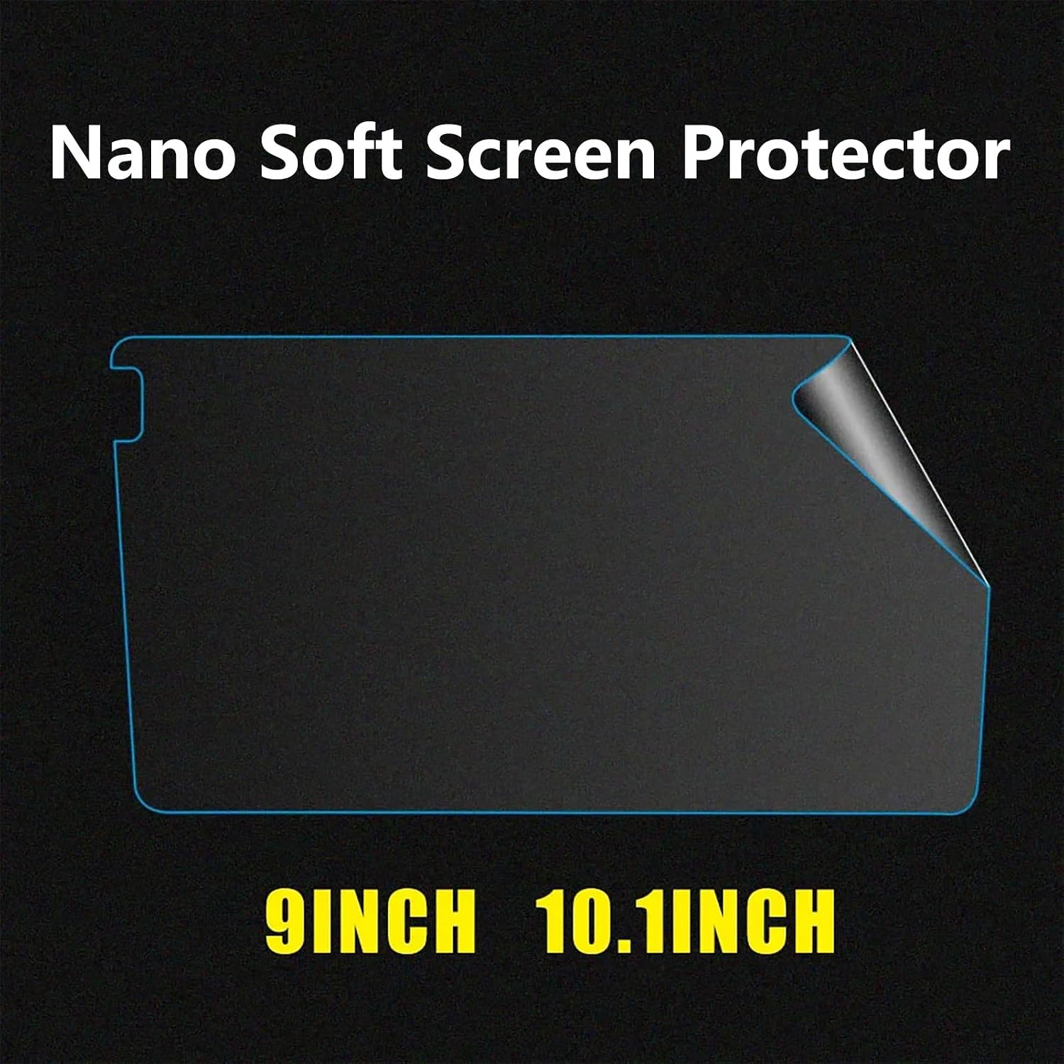 Teyes Spro Junsun V1 2PCS Nano Soft Film Screen Protector - Upgraded Non-breakable Flexible TPU for 9 & 10.1 Inch Android Car Stereo (Not Tempered Glass) (9 Inch x 2 PCS)