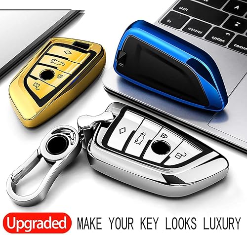 Miniatura 5 de Intermerge Funda para llavero BMW X1 X3 X5 X6 Series 1 2 5 7 - Funda de TPU azul