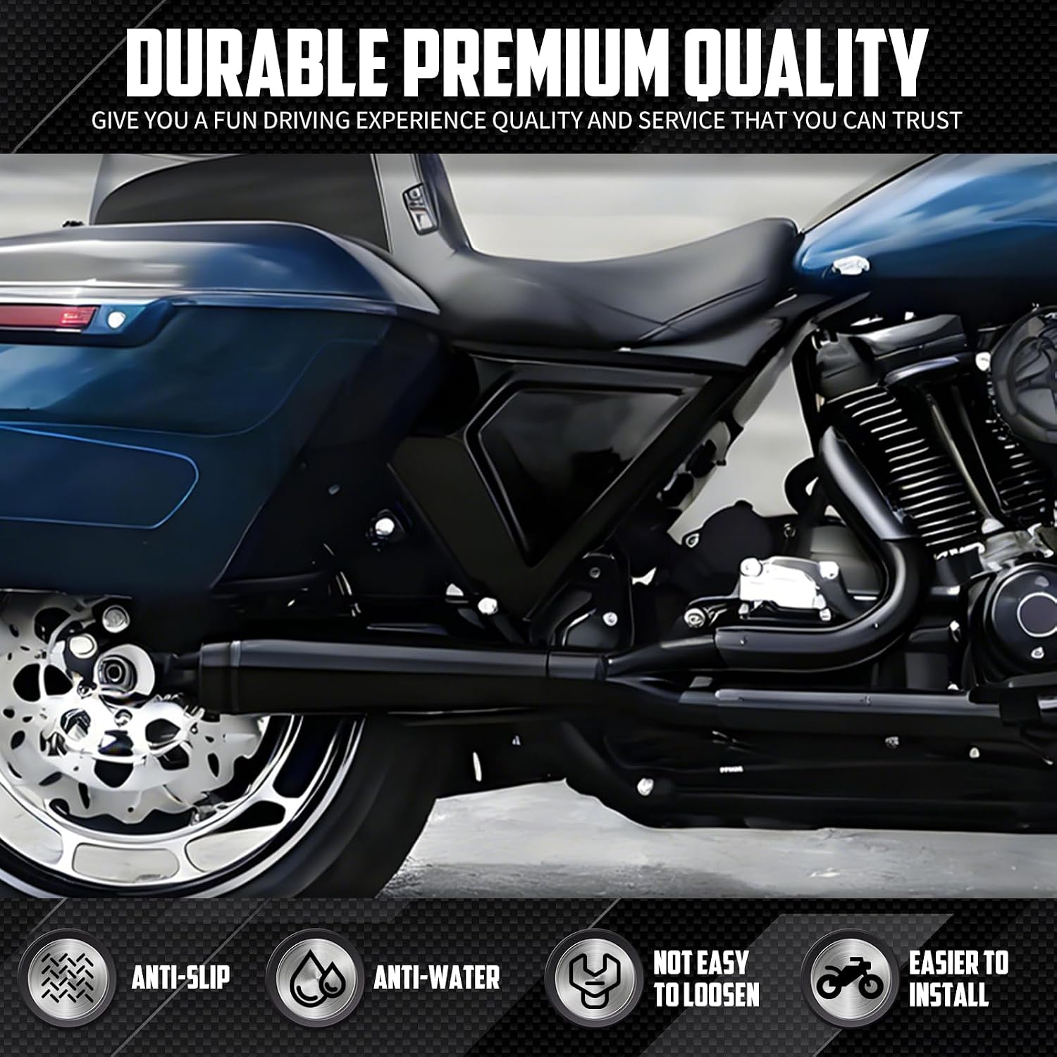Battery Side Covers for Harley Touring 2009-2025 Gloss Black
