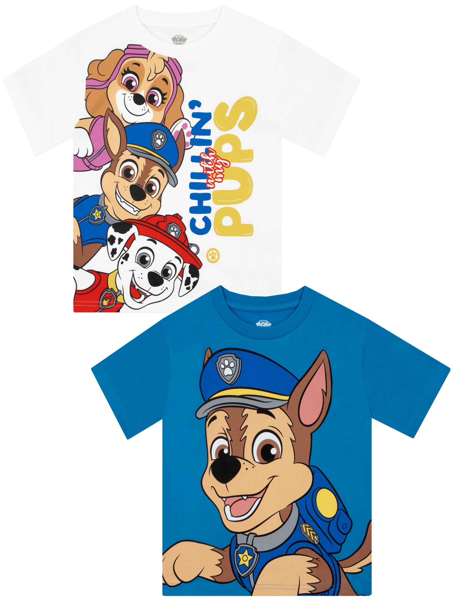 Paw Patrol T Shirt Bambino Pacco da 2, Maglietta Ragazzo Estate, Confezione da 2 Magliette Bambini, Abbigliamento Bambino Cotone