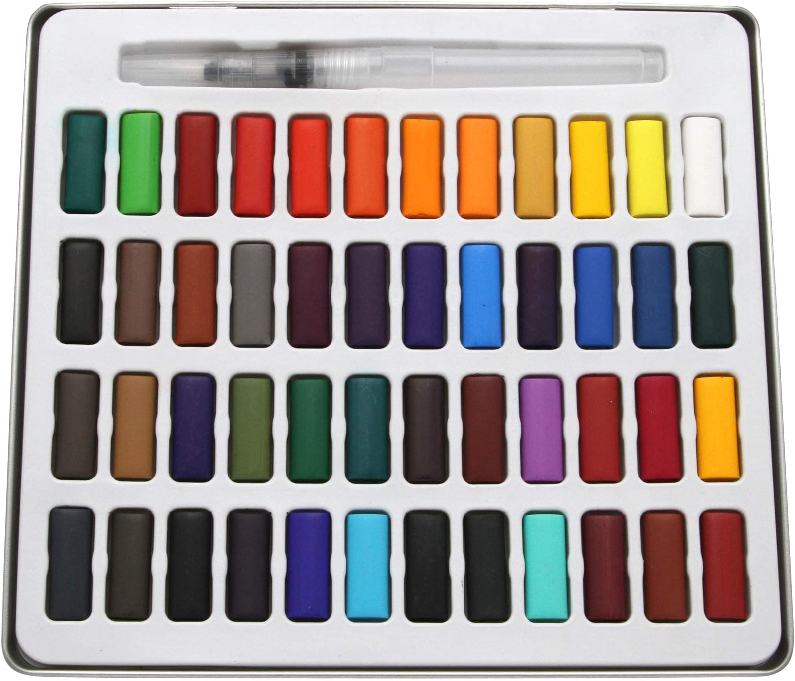 Watercolour Paint Box with 48 Shades and Water Tank Brush