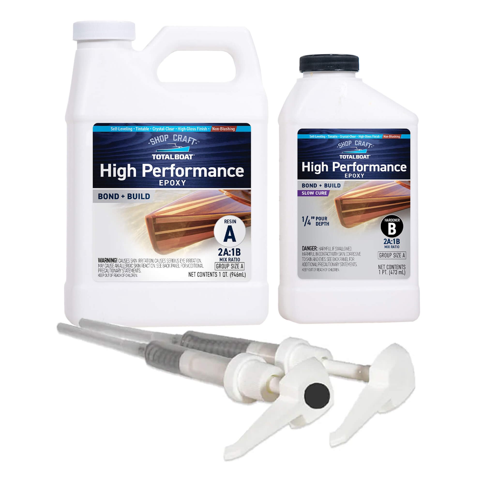 TotalBoat High Performance Clear Marine Epoxy Resin - 1.5 Quart Kit, Slow