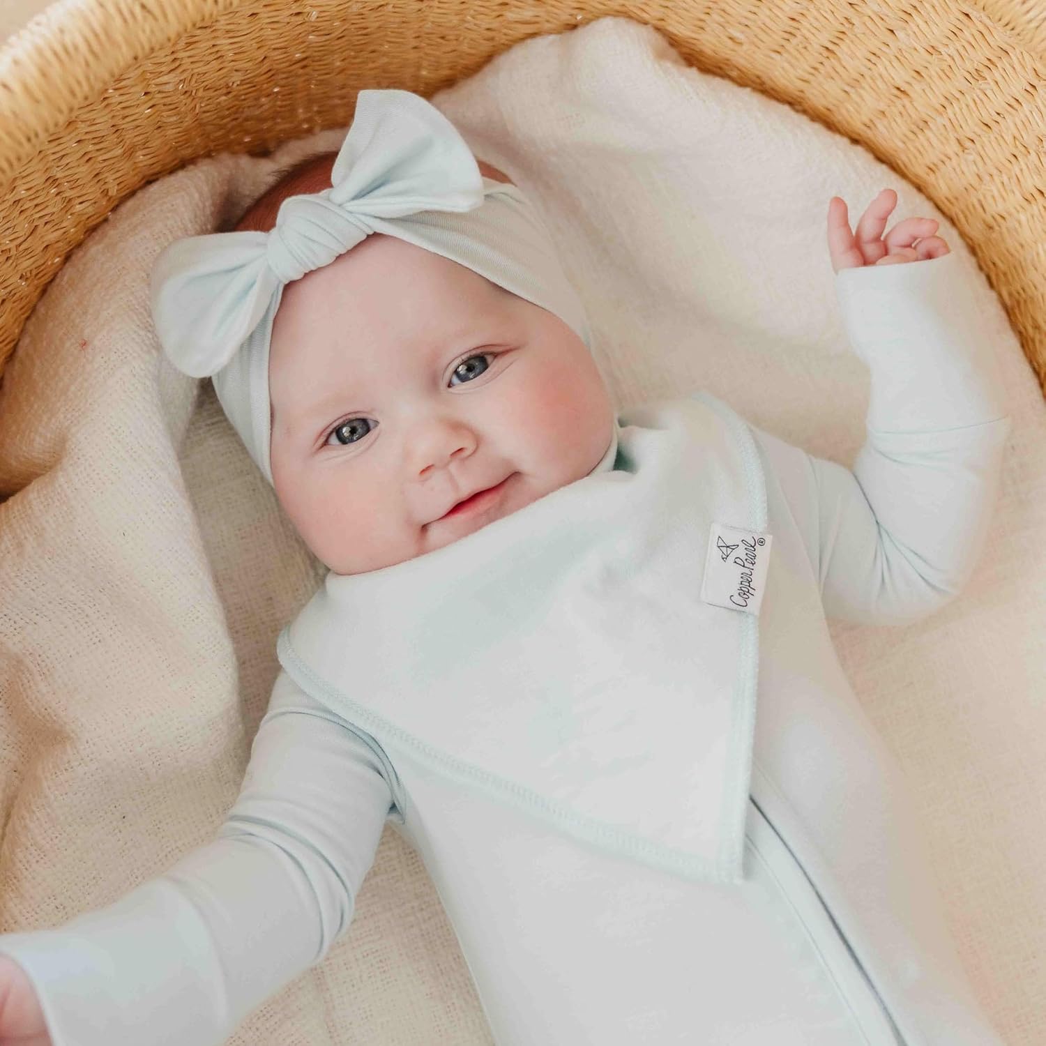 Copper Pearl Baby Bandana Bibs - 4 Pack Soft Cotton Bibs for Drooling & Teething, Absorbent, Adjustable Fit, Many Styles