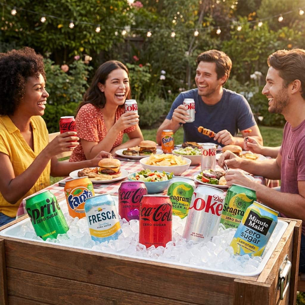 Zero Sugar & Diet Soda Variety Pack 18PK – 9 Flavor Mix Including Coca-Cola Zero, Diet Coke, Sprite Zero, Fanta Orange Zero, Fresca & More – 12 oz Cans Beverage Sampler for Parties, Office, Home & Events