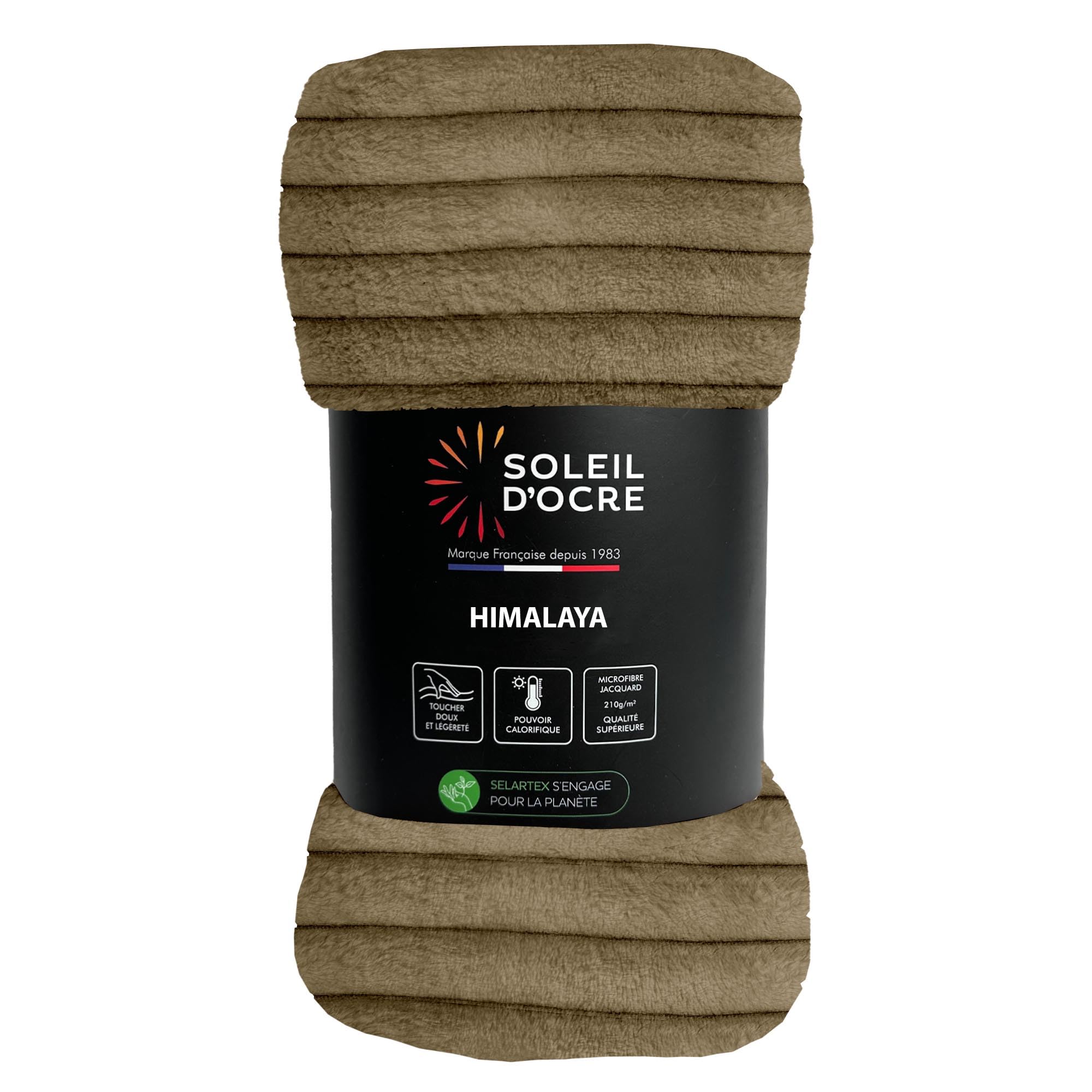 Couvre-lit flanelle velours Himalaya Camel contre le froid et les lits froids