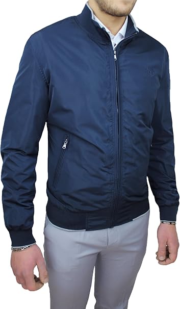 Emporio Clothing Giubbotto Giacca Uomo Blu Casual Estivo Giubbino Trench  Impermeabile : Amazon.it: Abbigliamento