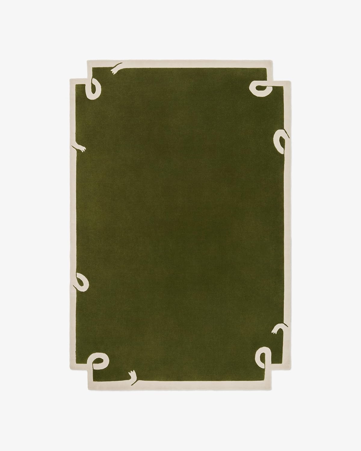 Hand Tufted Wool 8x8 sq. Area Rug – Premium New Zealand Wool Carpet – Modern Indoor Rugs 0.5 Inch Thick for Living Room & Bedroom Green Loops