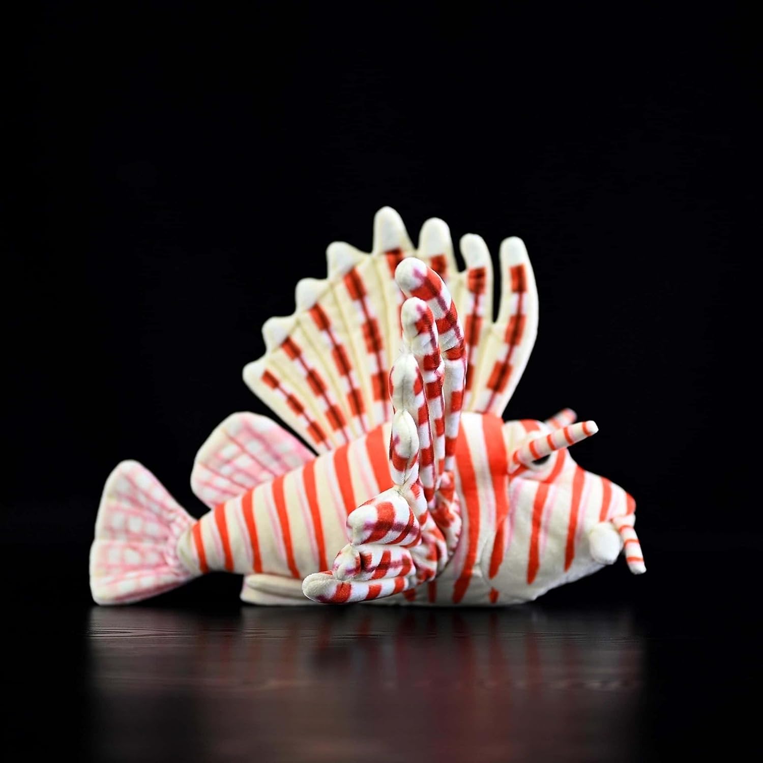 Lionfish Plush Stuffed Animal Toy with Lifelike Fins and Vibrant Colors 10.24x3.15x7.09 Inches 0.26 Pounds