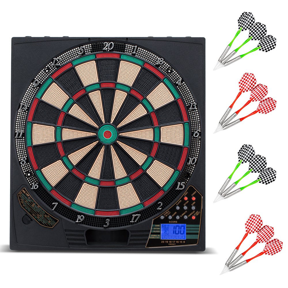 ウォニヤ(Wonyer) ダーツボード 電子ダーツボード 家庭用ダーツボード ソフト ダーツセット 自動採点 ゲーム・競技・練習 掛け 音声機能付き・静音可能 18インチ・標準サイズ(L)