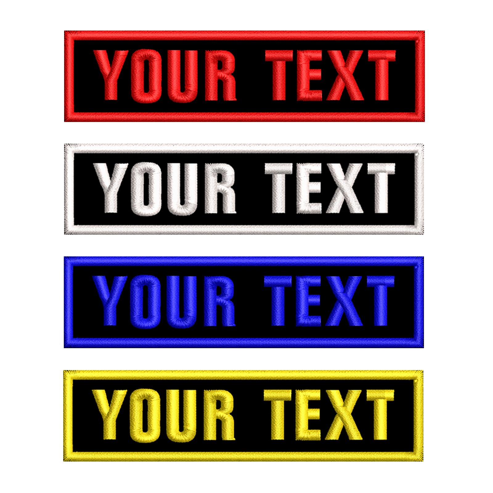 Custom Name Patch, 2PCS Personalized Embroidery Name Tag Tactical Morale Name Patch for Uniform Jacket Backpacks Vest Dog Harness, Iron-on or Hook — image 1
