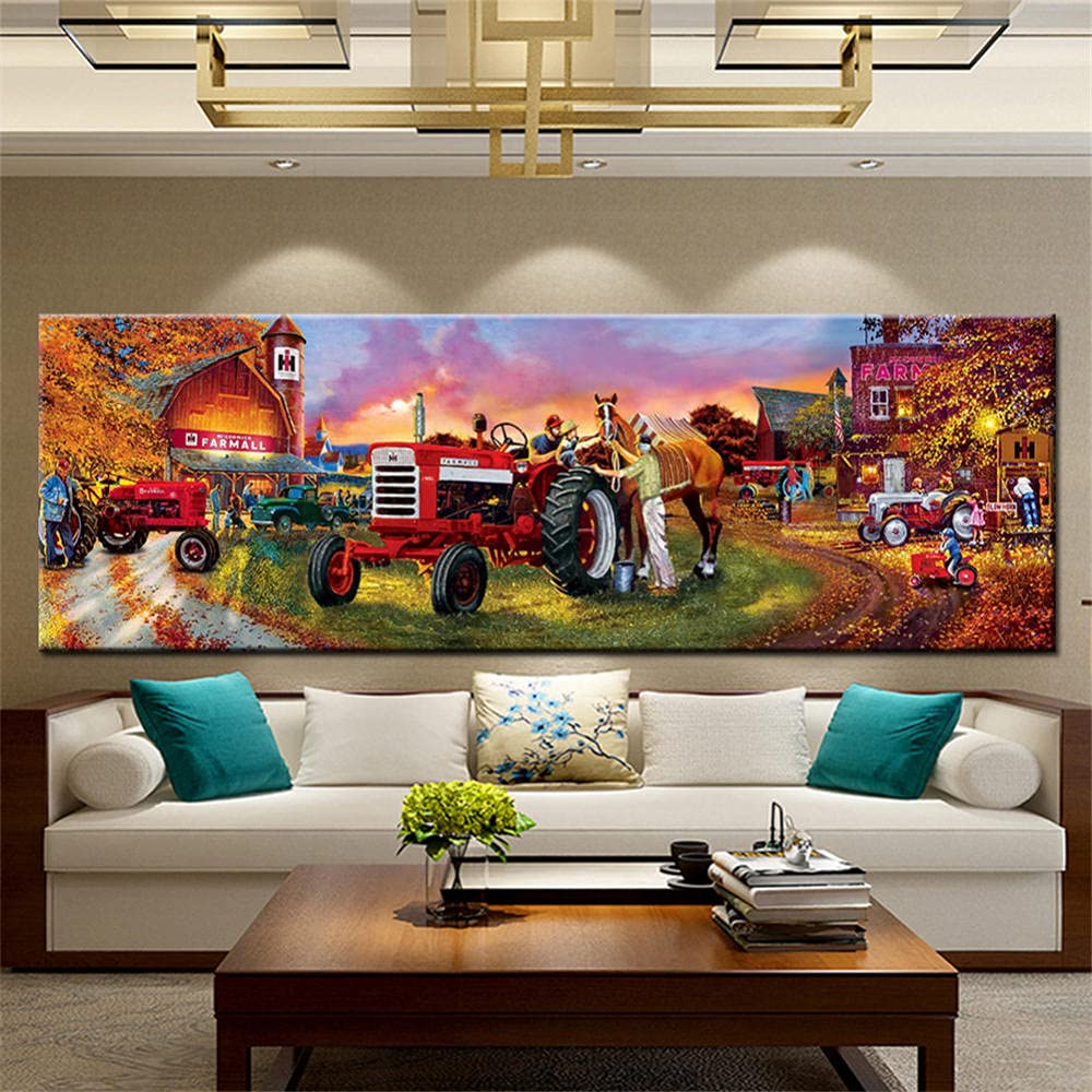 Peinture Diamant 5D Paysages de la ferme pour Décorer le Salon Activité Relaxante Famille