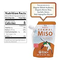 Vista 2 de Genmai Miso, Frijol de soja orgánico/arroz integral 12.1 oz Pkg
