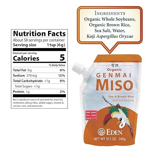 Miniatura 2 de Genmai Miso, Frijol de soja orgánico/arroz integral 12.1 oz Pkg