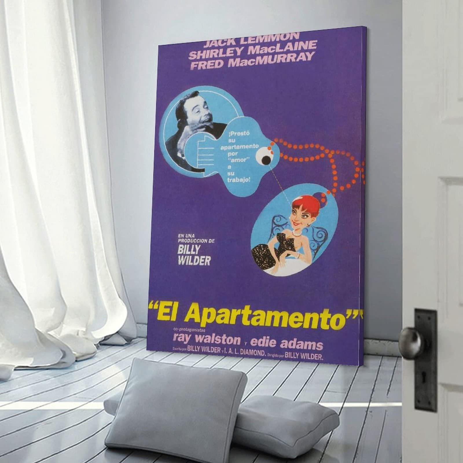 Poster su tela con stampa artistica da parete, con film commedia The Apartment, moderno, per camera da letto, 40 x 60 cm