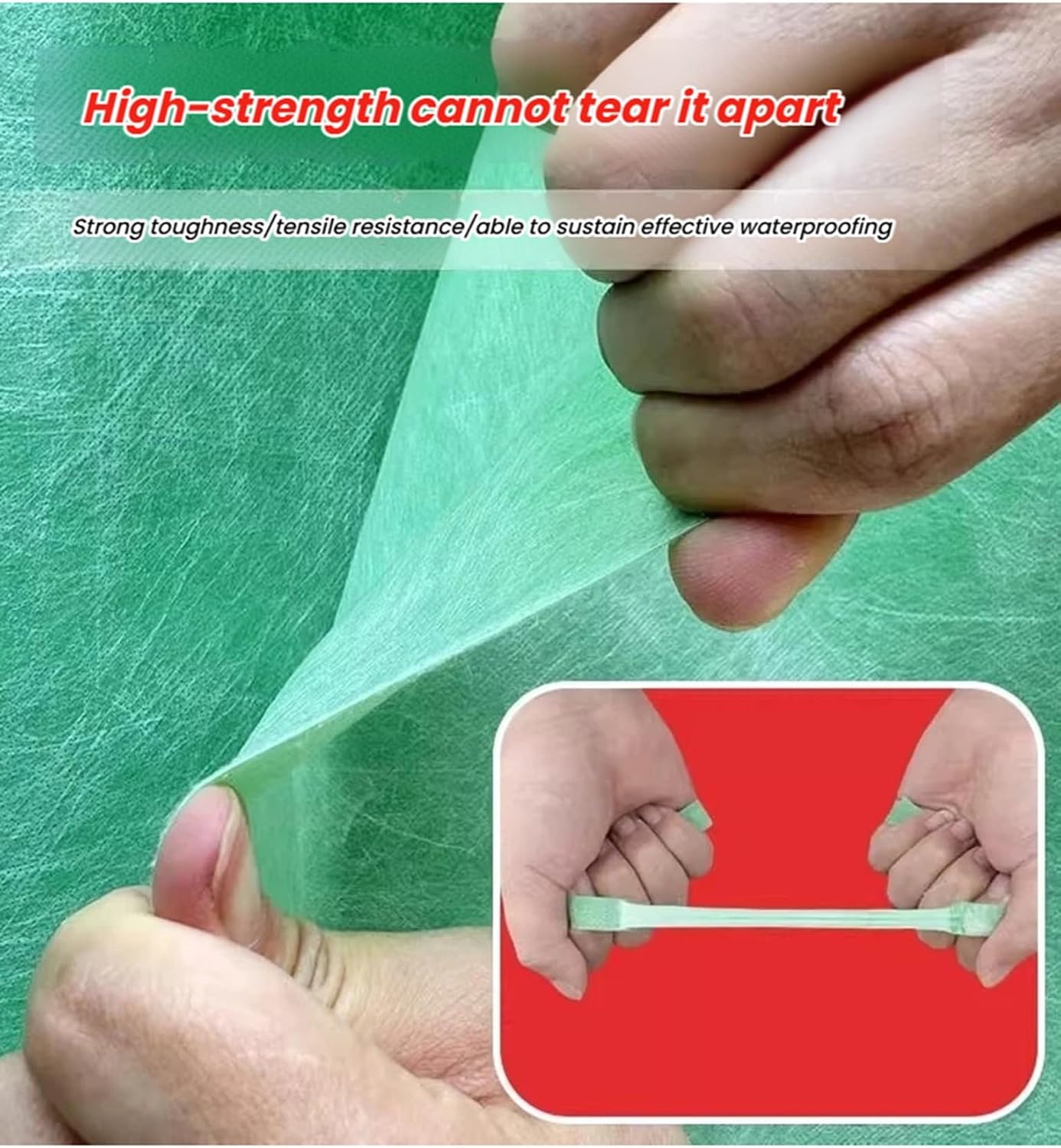 Cutting Waterproof Membrane,Wall/Floor Waterproof and Anti-Seepage Underlayment,400g/㎡ Polyethylene Waterproofing Tile Membrane(L36.09ft)