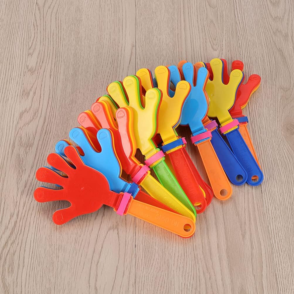 BESTOYARD Plastic Hand Clapper Toy Mini Hand Clappers Noisemakers Plastic Clapping Hands Toys Party Birthday Wedding Events Favors 24pcs : Toys & Games