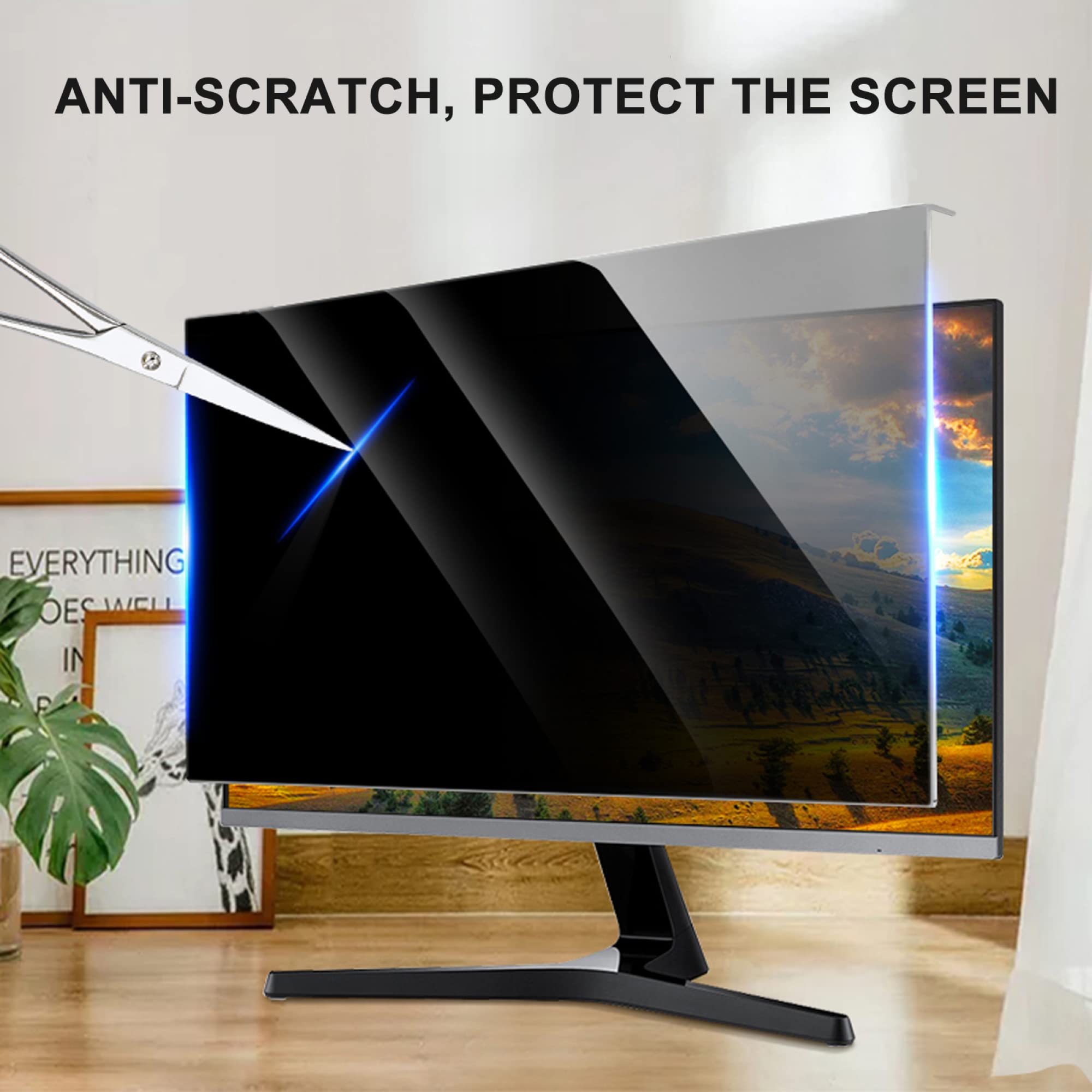 Pellicola protettiva per la privacy dello schermo del computer da 20-27 pollici, anti-luce blu, antigraffio, antiriflesso, rimovibile, universale, per la privacy, tipo appeso(22 pollici/490x317 mm