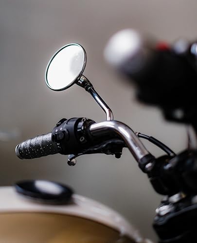 Vista 82 de Motorcycle Handlebar Leather Throttle Grips Wrap Covers With 3M Tape Universal for all Bike Handles Accessories By Trip Machine Company Cherry Red