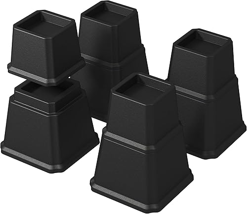 Elevadores de cama de 7 pulgadas, resistentes en alturas ajustables de 7, 4 o 3 pulgadas, elevadores de muebles de 1500 libras para sofá y mesa,