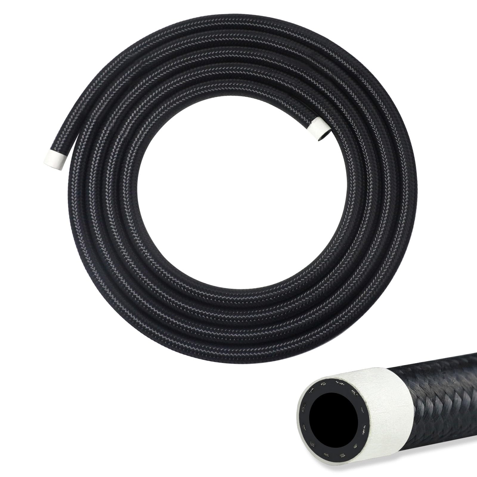 10FT 10AN Fuel Line, Nylon Braided Fuel Hose CPE