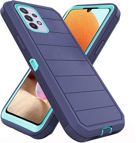 Miniatura 3 de Asuwish Funda de teléfono para Samsung Galaxy A32 4G de 6.4 pulgadas con protector de pantalla de vidrio templado y cubierta para celda, híbrida,
