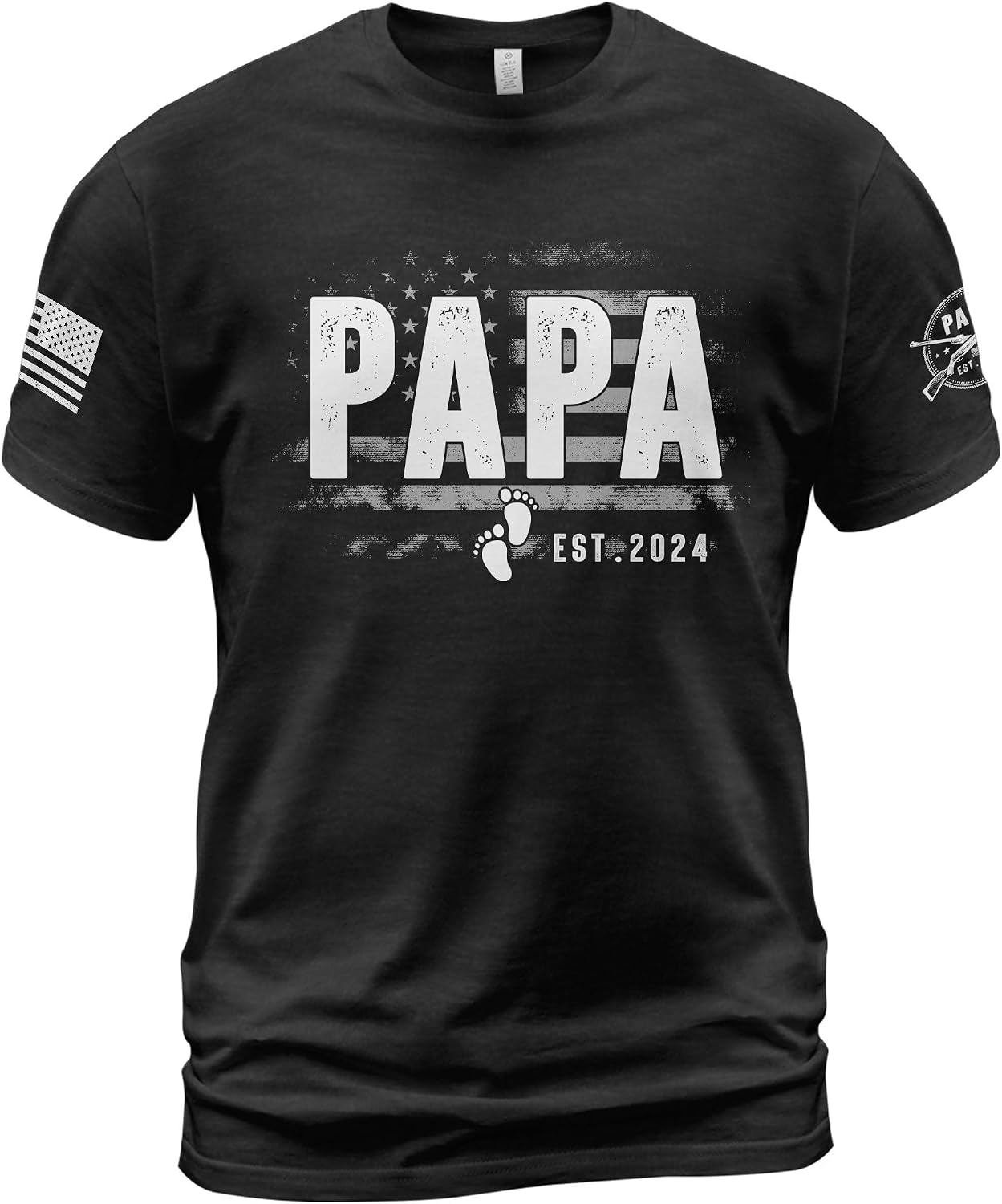 Custom Papa Est 2024 Shirt, Promoted to Papa 2024, New Papa Shirts, Papa to Be Shirts, Fathers Day Shirt