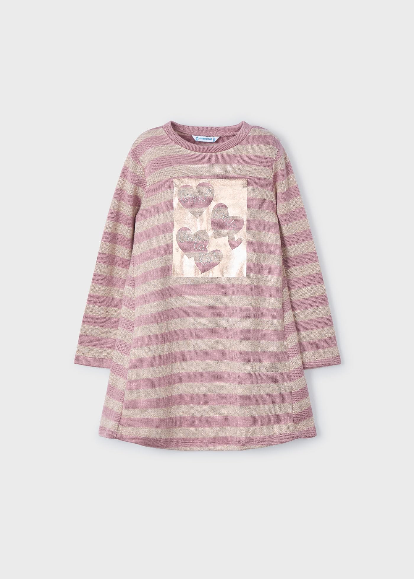 Mayoral Kleid mit Streifen für Mädchen Rosé