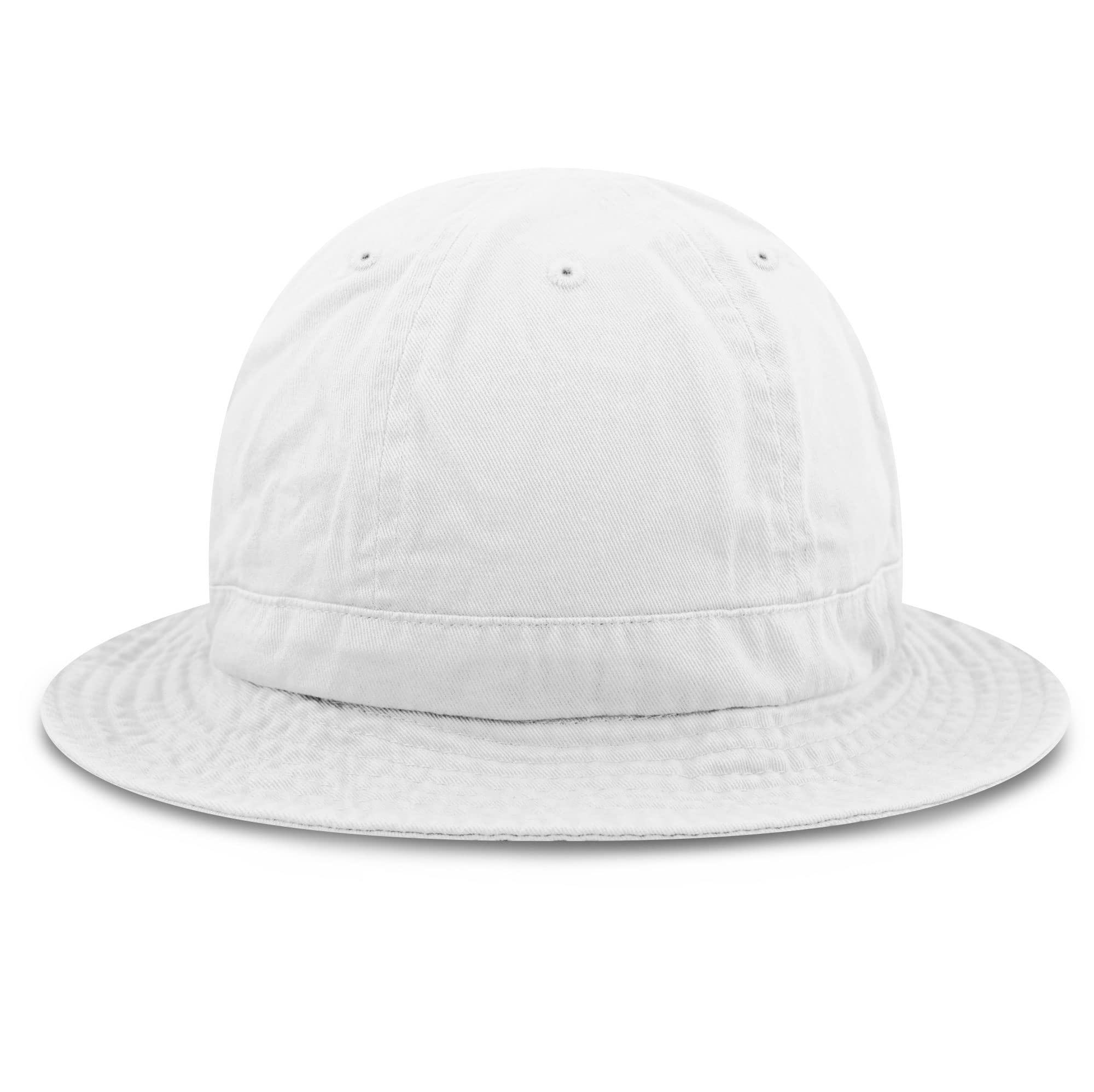 The Hat Depot 100% Cotton Long Brim and Deeper & Tennis Packable Summer Fashion Bucket Hat (S/M, 0. Tennis - White)