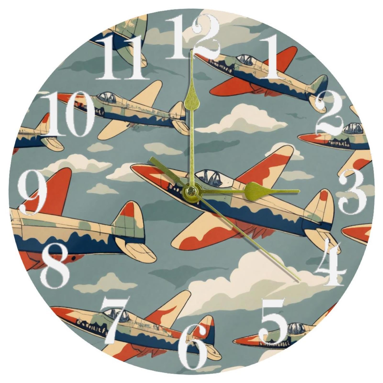 Horloge murale silencieuse vintage pour supprimer le bruit dans la chambre