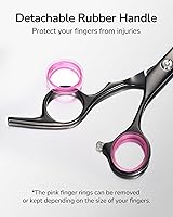 Vista 34 de ULG Tijeras de corte de pelo, tijeras de barbería profesional, tijeras de peluquería, tijeras, navajas para el adelgazamiento del cabello, tijeras