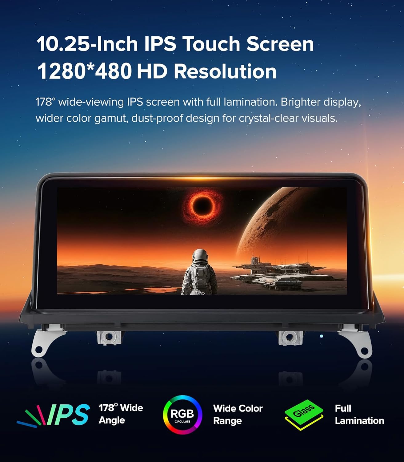 10.25" Linux Car Stereo Carplay for BMW X5 E70 X6 E71 (2011-2013) CIC System ONLY - Fast Boot Wireless CarPlay Android Auto Radio, 1280x480 IPS Touch Screen, Retains OEM iDrive & Menu