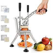 Vegetable Chopper, Potato Slicer w/ 4 Replacement Blades, fruit chopper, french fry cutter, Potato Dicer & Fruit Slicer for Restaurants & Home Kitchen