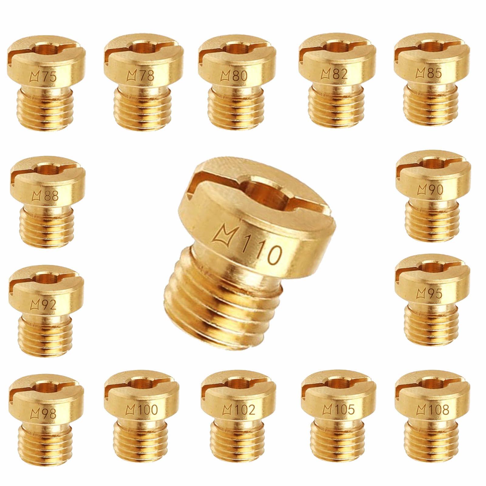 Sponsored Ad – Dellorto Main Jet Replacement, 15 Pcs Carburetor Main Jets, M6 Main jets kit(75‑110) for DellOrto Carburetor PHBG PHBH PHBL FRD PHF VHB VHSH Injector Nozzle, Make you feel from motor vehicles