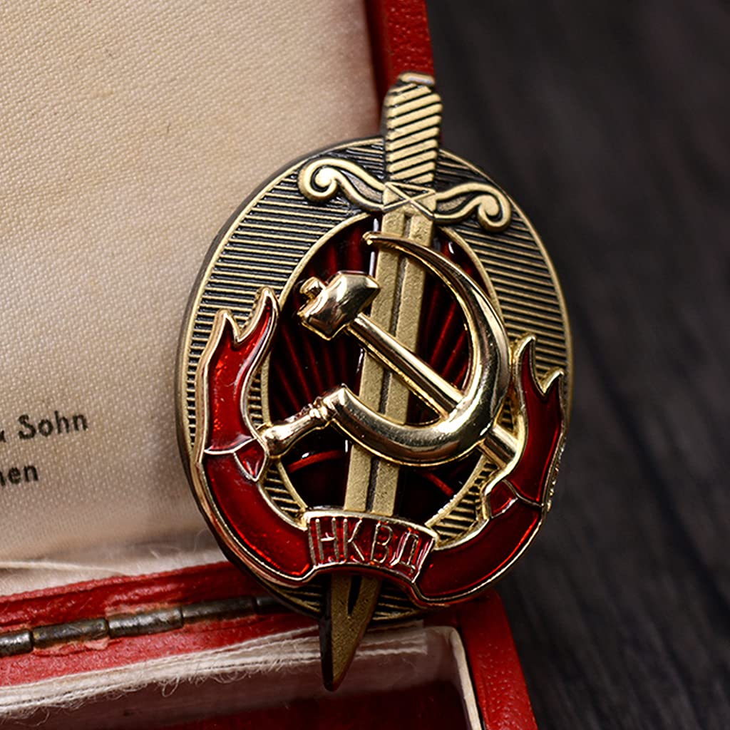 QLTY Soviet medal, historical medal brooch, badge of the NKVD of