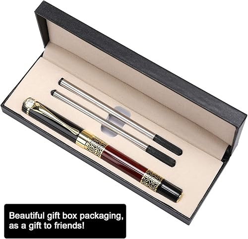 Miniatura 8 de YIVONKA Bolígrafos personalizados personalizados con grabado gratuito bolígrafo con rodillo bolígrafo de recarga media tinta negra regalos