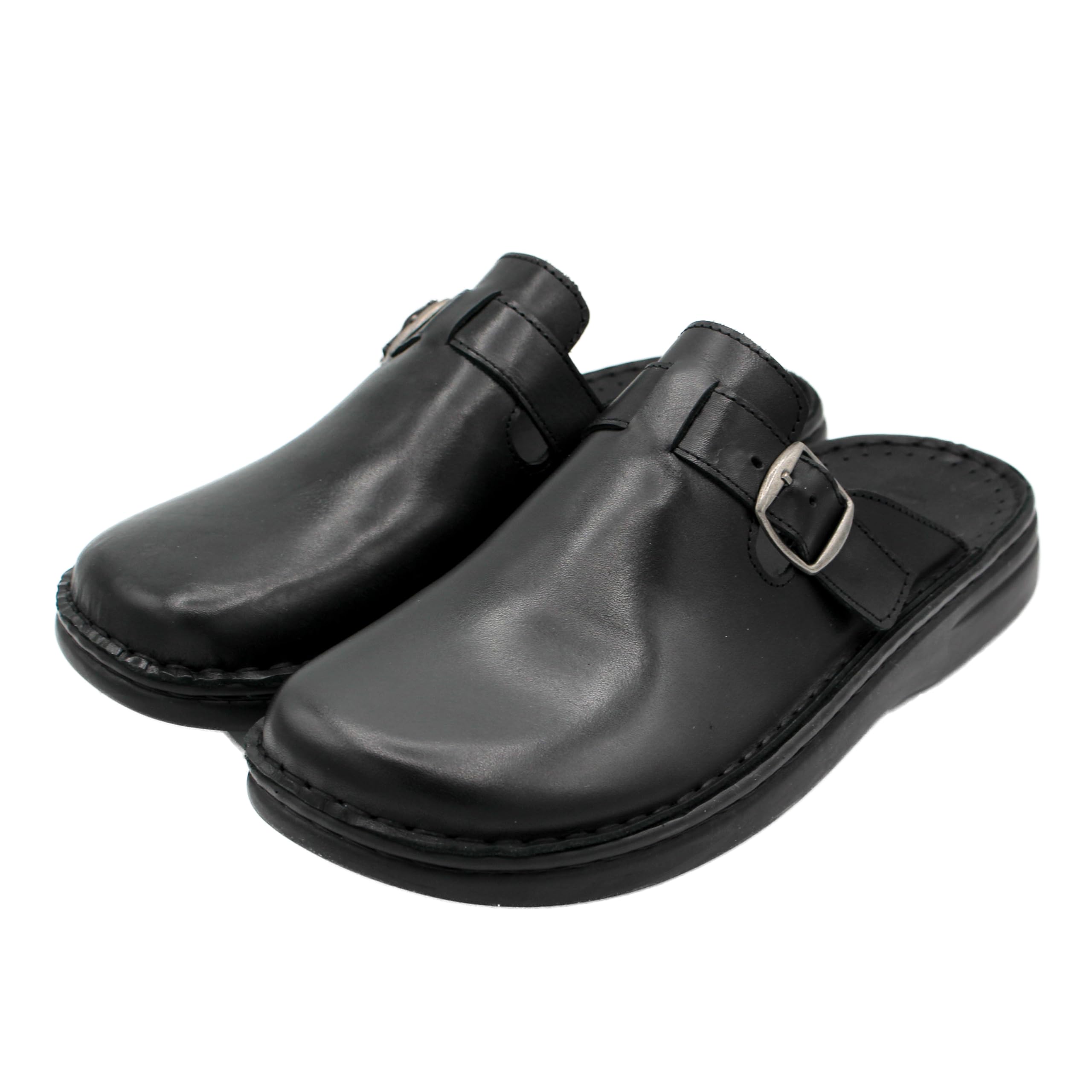 Zerimar Zuecos Hombre de Piel - Zuecos de Verano para Hombre - Sandalias Hombre Piel - Calzado Cómodo y Ligero para el Verano y Tiempos Libres