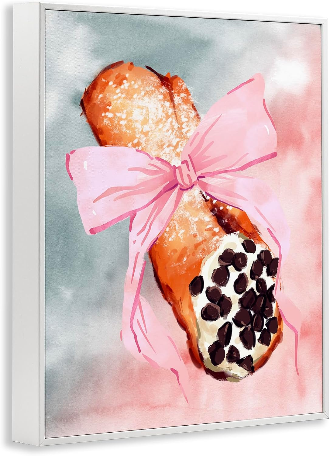 'Glam Cannoli Pastry'| Framed Giclee Art | Stupell Industries | White, 11 x 14 Inches, Easy to Hang and Sturdy, Made in USA, by Ziwei Li