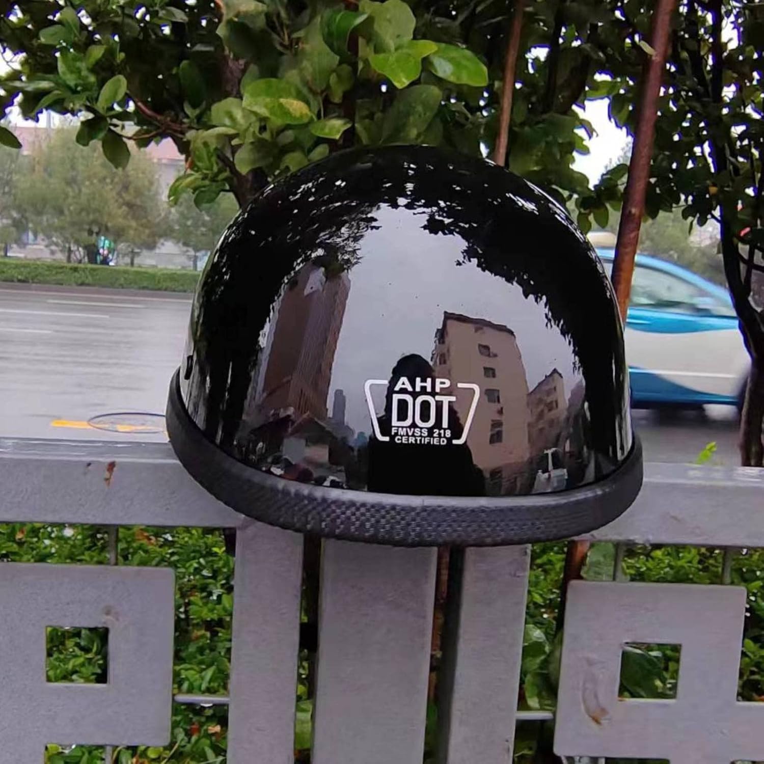 Motorcycle Half Helmet, DOT Approved Adult Men Women Retro Open Face Bike-Helmets, Bicycle/Skateboard Helmet for Adults, Bike, Skate, Scooter, Longboard Half Shell Helmet