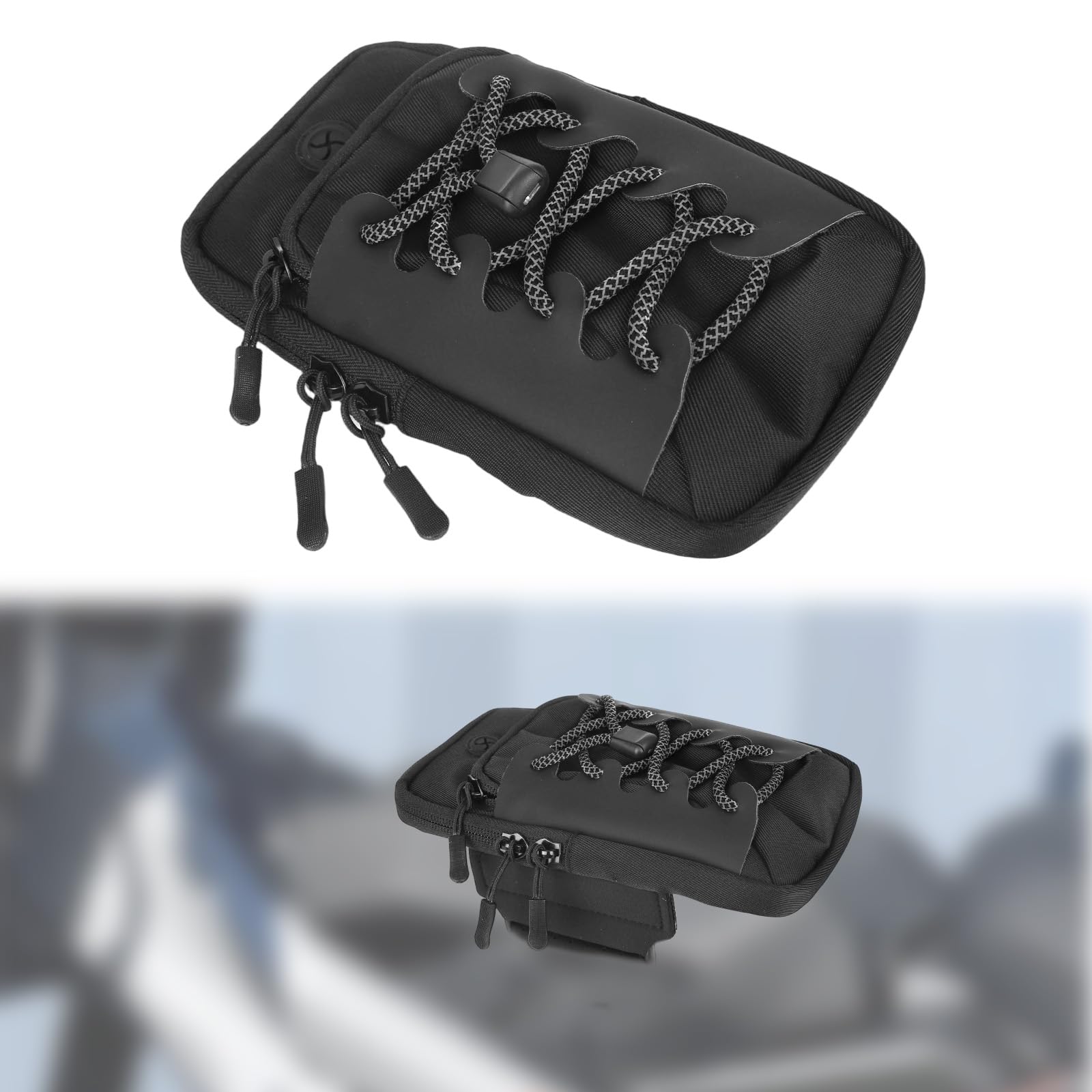 Torba Ramę Motocykla Terenowego, Wodoodporna Kieszeń Pokrywę Akumulatora Kompatybilna z Light Bee Segway S/X X260/X160 Eride Pro SS Czarna Akcesoria Motocyklowe