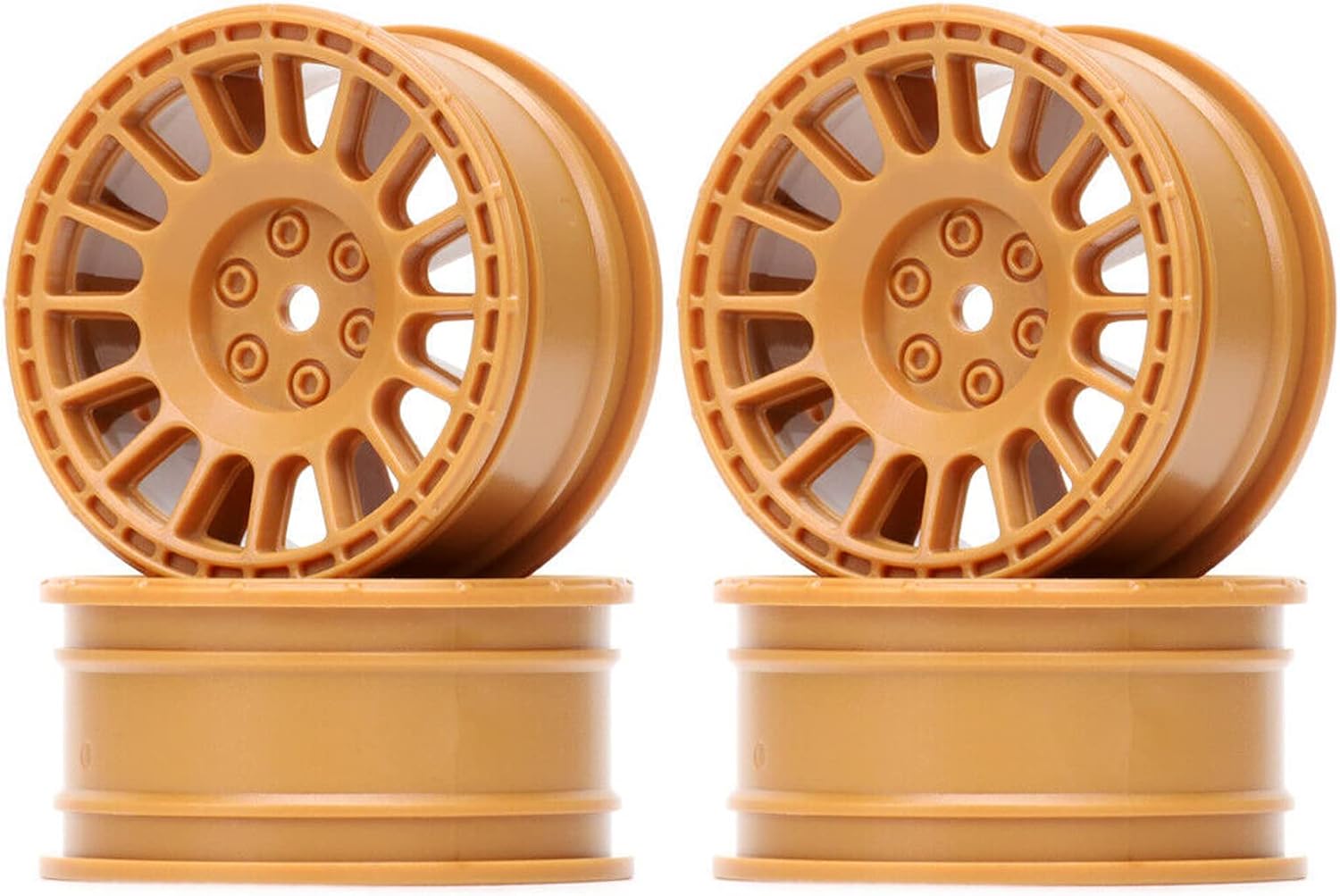 4Pcs Plastic 1.55" Beadlock Wheel Rim Compatible with 1/10 RC Crawler Car Axial 90069 D90 TF2 Tamiya CC01 LC70 MST JIMNY (Black)