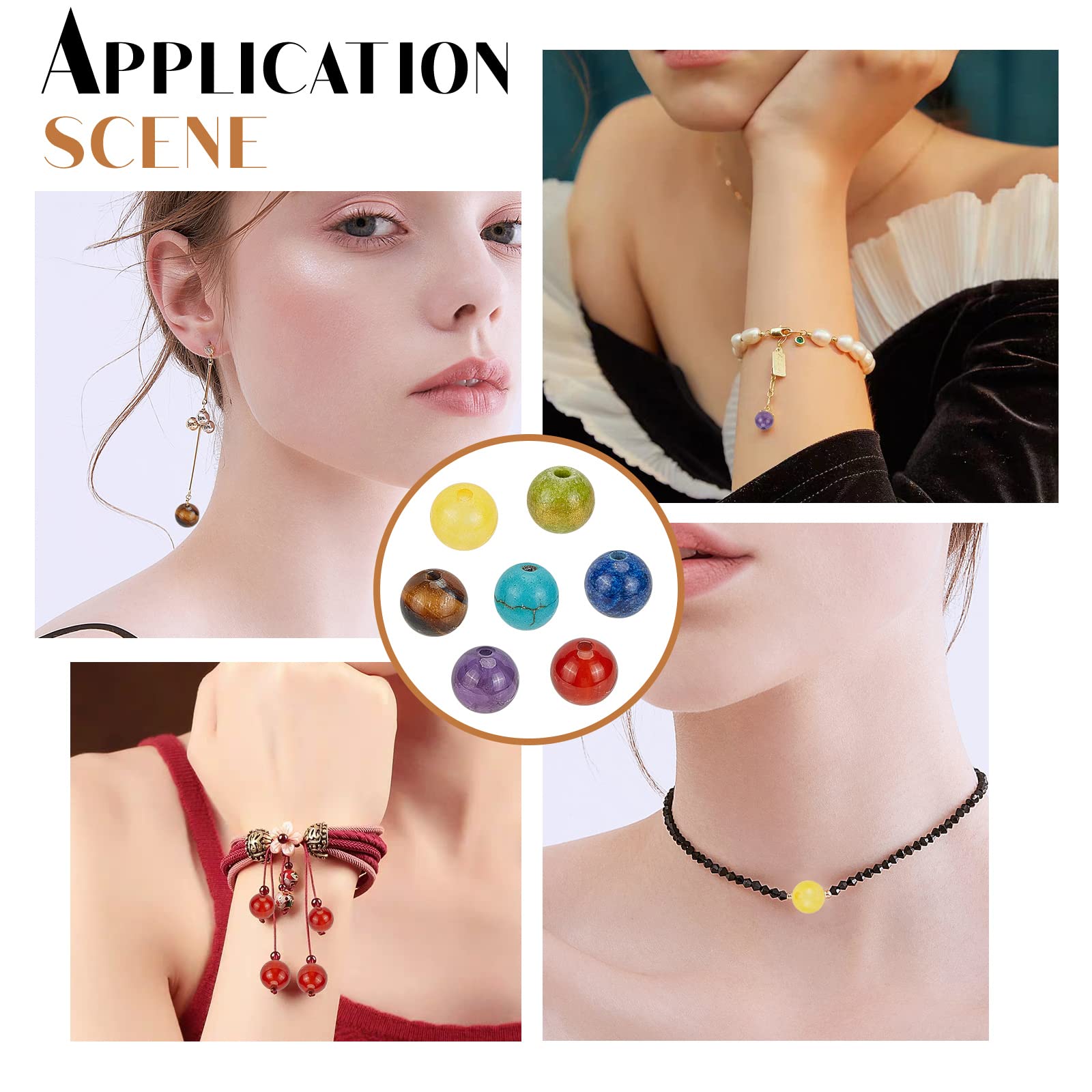 Naturale 7 Chakra Guarigione Cristallo Quarzo Perline Di - Foto 11