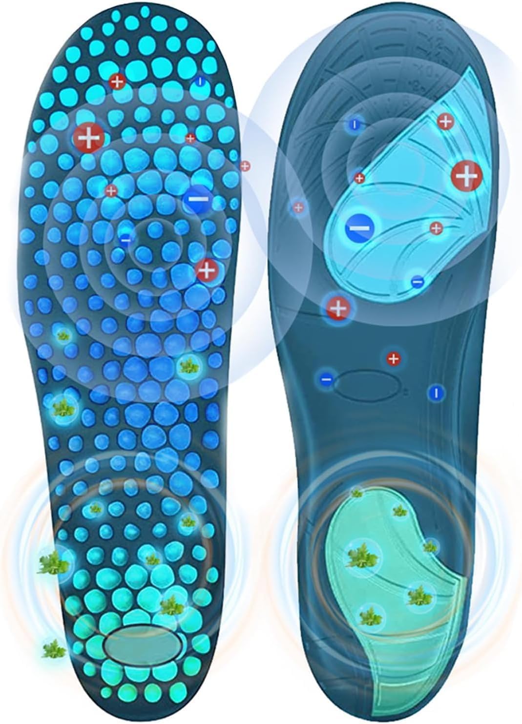 NALACAL Magnetic Acupressure Insoles for Feet, Orthopedic Shiatsu Massage Shoe Inserts for Comfort and Support, Shock Absorbing and Non-Slip Foot Care