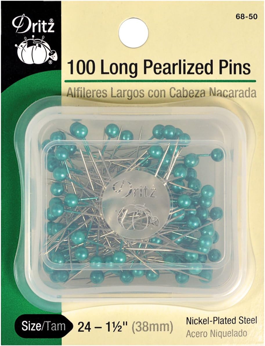 Dritz 132 Pearlized Pins, Petite, White, 3/4-Inch (150-Count)