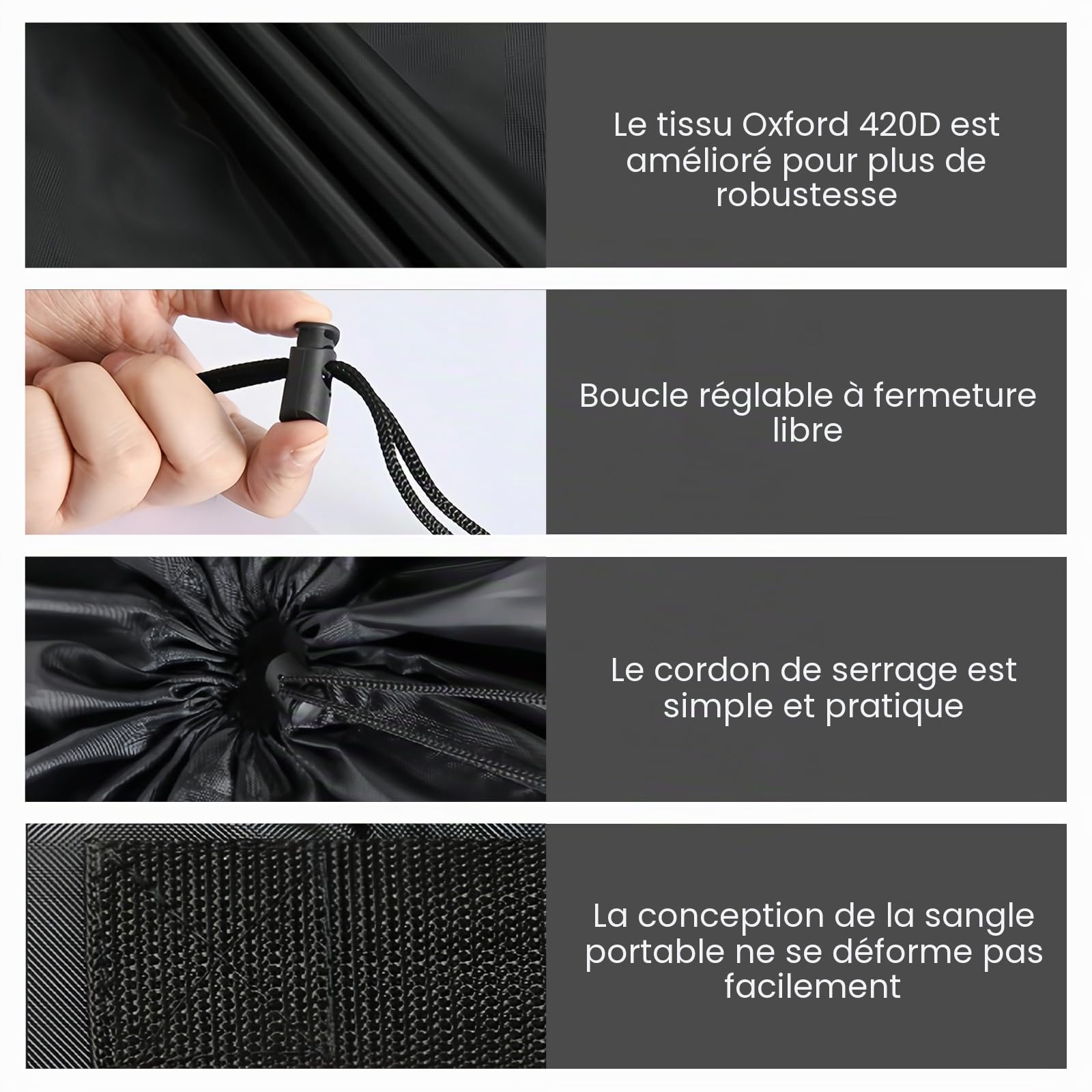 sac de transport robuste et étanche, grand sac de poussette 600D pour voyage en avion, rangement pour siège auto
