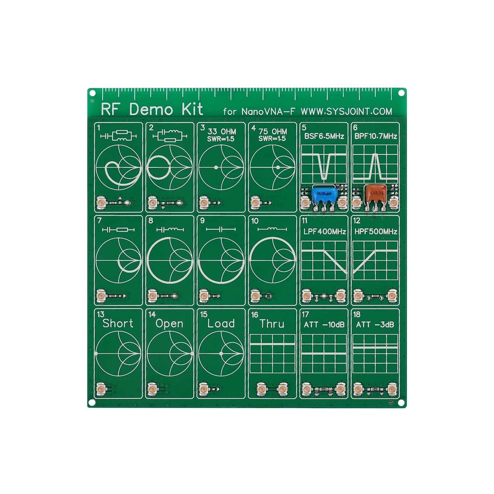 Analizator widma, Vector Network Analyzer, RF Zestaw demonstracyjny VNA Atteneuator filtra płyty testowej dla VNA-f Analizator sieci DIY PCB Moduł