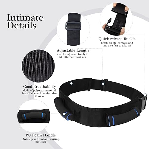 Miniatura 4 de Cinturón de marcha para personas mayores, cinturón de transferencia con asas, cinturón de seguridad para cinturones de elevación de ancianos,