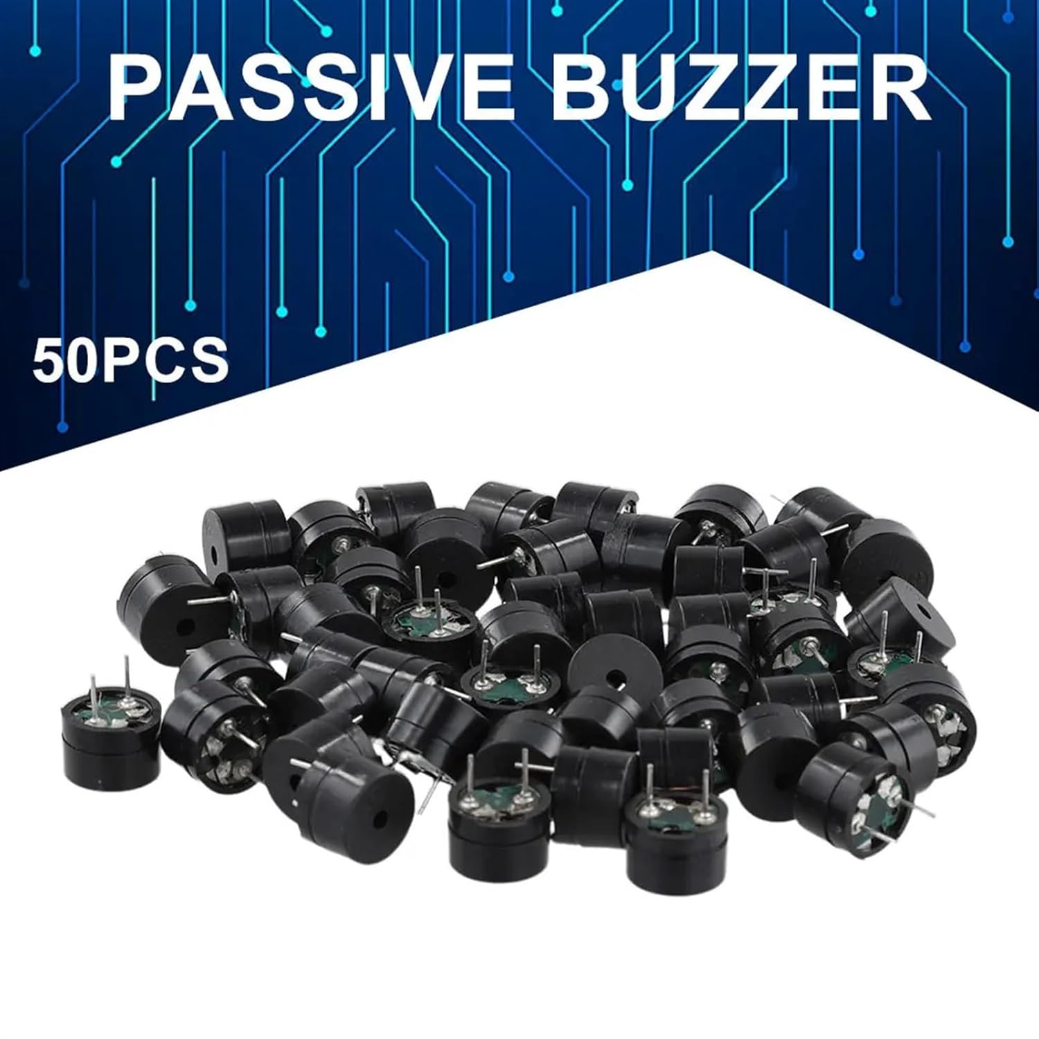 50PCS Universal Passive Buzzer Electromagnetic Impedance 16 Ohms Electromagnetic Buzzer AC/2KHz 3V 5V 9V 12V Resistance Speaker