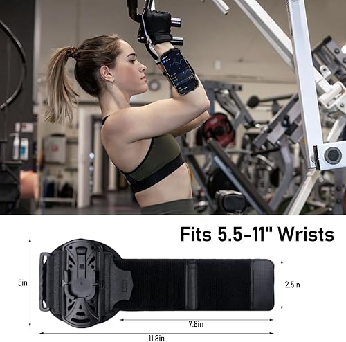 Miniatura 4 de HLOMOM - Soporte para teléfono para correr, apto para teléfono de 4.7 a 7.5 pulgadas, desmontable y girado en 360 para iPhone 14