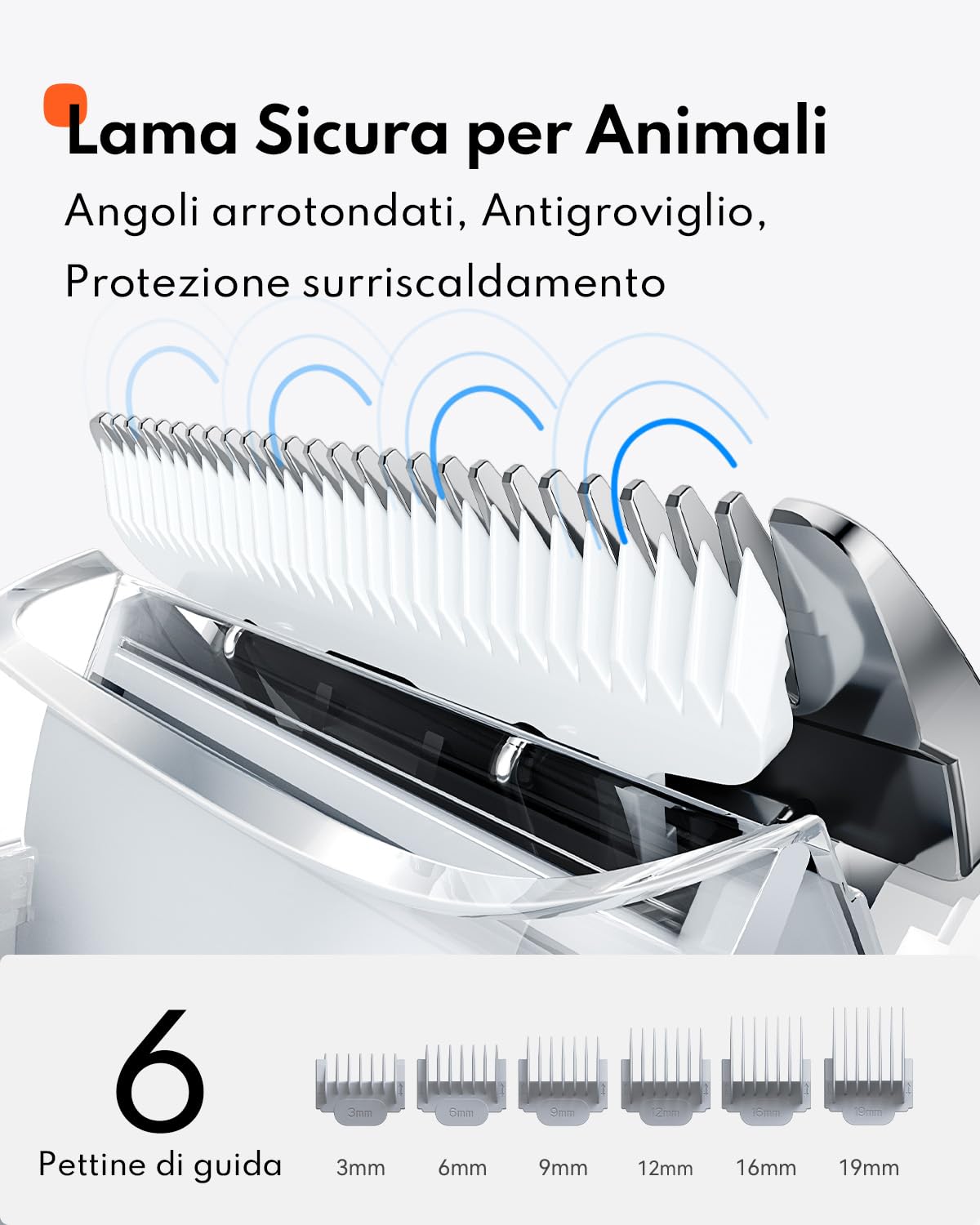 Homerunpet Toelettatura e Aspirazione a Vuoto per Animali Domestici, 12000 Pa Ultra Silenziosa Tosatrice per Cani e Gatto Professionale, Aspira Peli per Cani con 6 Strumenti, 1,85L
