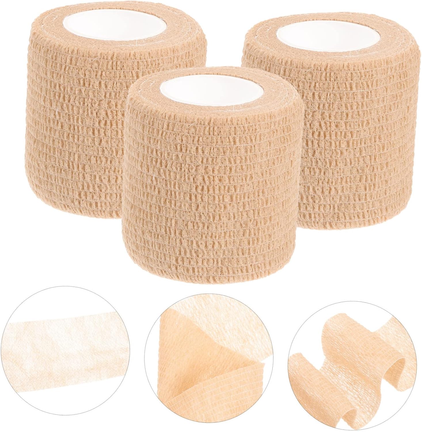 6pcs Elastic Self-Adhesive Sports Bandages Stretchable Breathable Wrap for Joints Knee and Wrist Support for First Aid and Fitness Activities